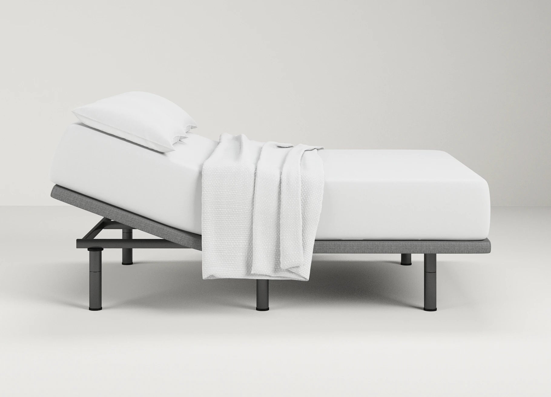 1.0 Starter Adjustable Base – Head up position with bedding