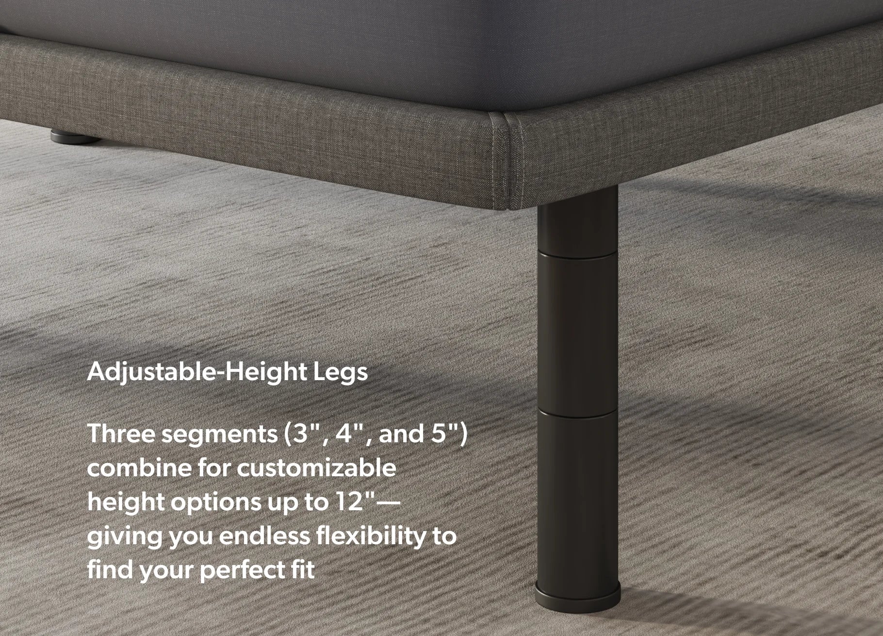 1.0 Starter Adjustable Base – Adjustable Legs Detail