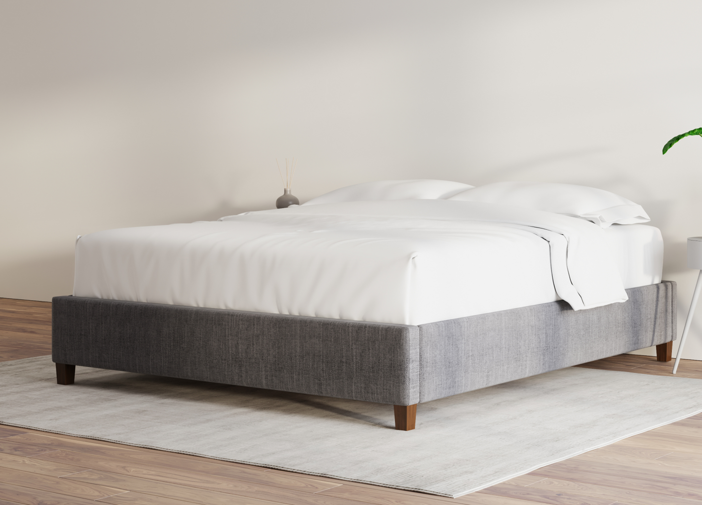 Charcoal Upholstered Eastman Platform Bed - Sleek and Stylish