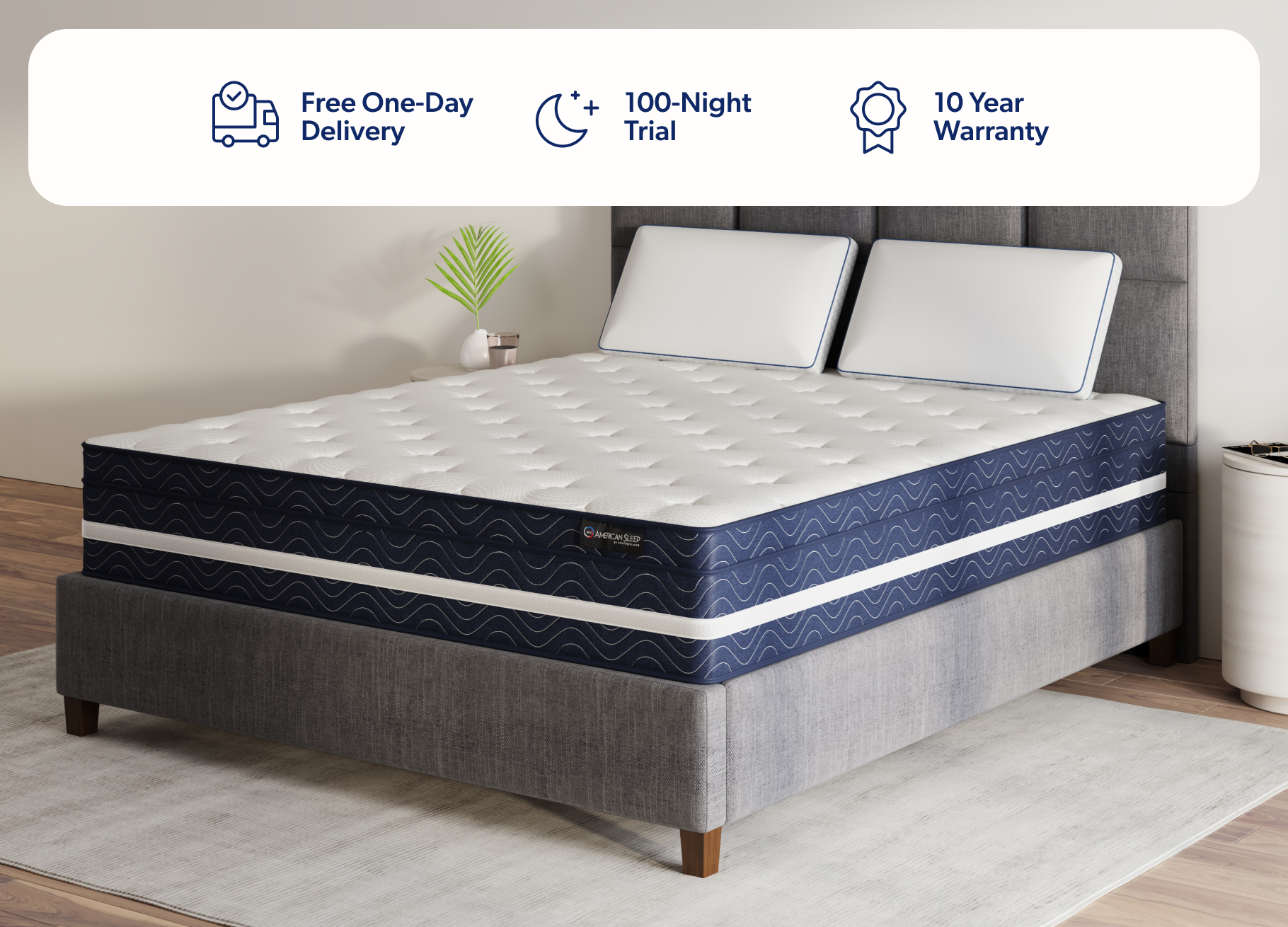 Shop Queen Size Mattresses - Free Shipping & 100 Night Trial