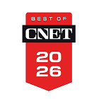 Red badge with 'Best of CNET 2026' text on a white background