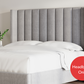 Upholstered Blackwell Headboard Front angle View Shown in the Stone Color - Mattress King