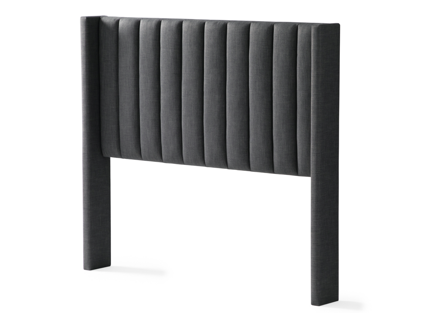Upholstered Blackwell Headboard Only View Shown in the Charcoal Color - Mattress King