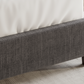 Close up View of the Charcoal Upholstered Eastman Platform Bed - Mattress King